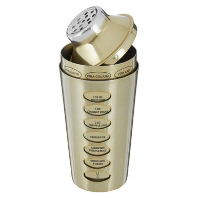 Recipe Brushed Brass Cocktail Shaker