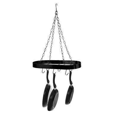 Valen Matt Black Oval Ceiling Rack