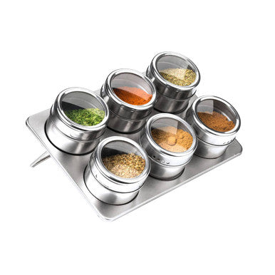 Spice Jars Magnetic Tray With Oblong Tray