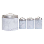 Easton 4 Piece Marble Effect Kitchen Storage Set