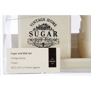 Vintage Home Square Cream Sugar And Milk Set
