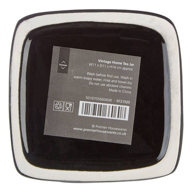 Vintage Home Square Black Tea Jar