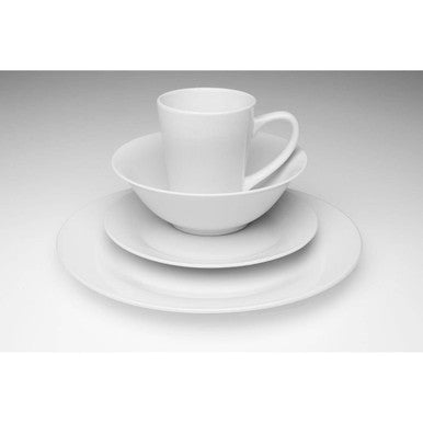 Elmira 16 Piece White Porcelain Dinner Set