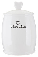 Charm White Dolomite Biscuit Canister