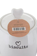 Charm White Dolomite Biscuit Canister