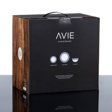Avie Casablanca 12 Piece Blue Dinner Set