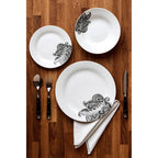 Avie Prince 12 Piece Black Dinner Set