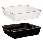 Calisto Terracotta White Glazed Oven To Table Dish