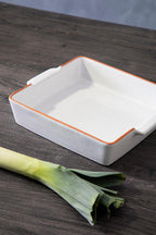 Calisto Terracotta White Glazed Oven To Table Dish