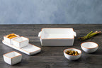 Calisto Terracotta White Glazed Oven To Table Dish