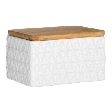 Geome Dolomite And White Tri Butter Dish