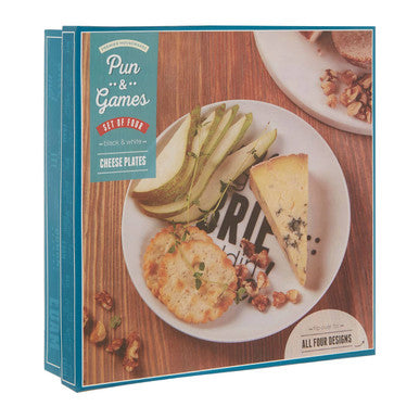 Pun And Games Set Of Four Cheese Plates