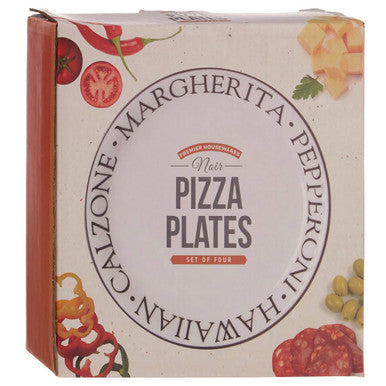 Noir Set Of Four Pizza Plates