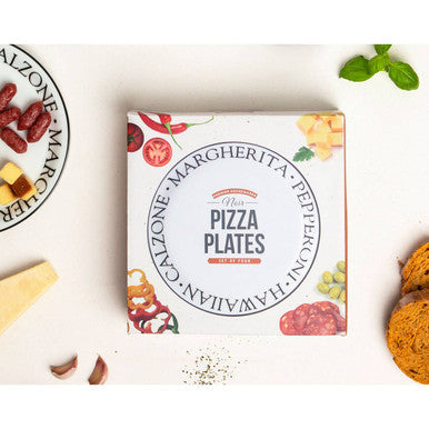 Noir Set Of Four Pizza Plates