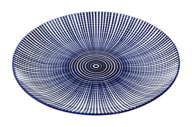 Maya 12 Piece Blue And White Dinner Set