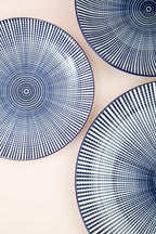 Maya 12 Piece Blue And White Dinner Set