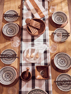 Maya 12 Piece Black And White Dinner Set