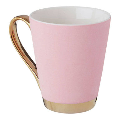 Frosted Deco Pink Monogram Mug C