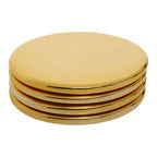 London Leo Set Of Four Gold Finish Coasters