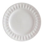 Avie 16 Piece White Embossed Dinner Set.