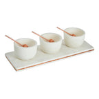 Monzaro Marble Dip Bowls With Board Set