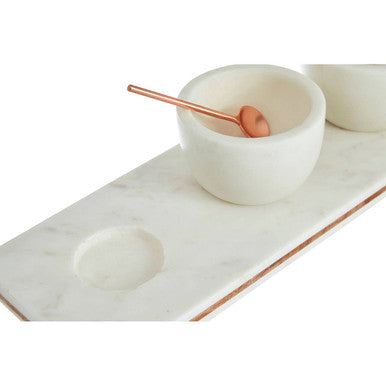 Monzaro Marble Dip Bowls With Board Set