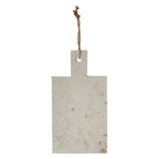 Kindia Medium White Marble Paddle Chopping And Serving Board