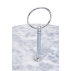 Salerno Grey Marble Cake Stand With Silver Handle