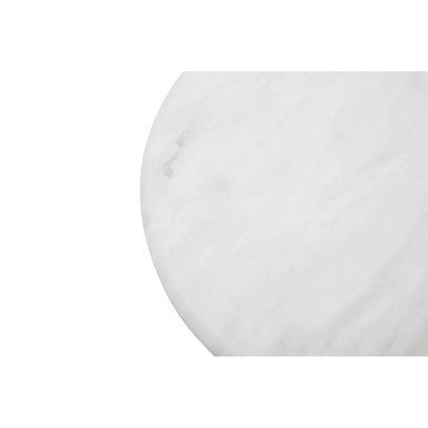 Kindia Round White Marble Chopping And Serving Board