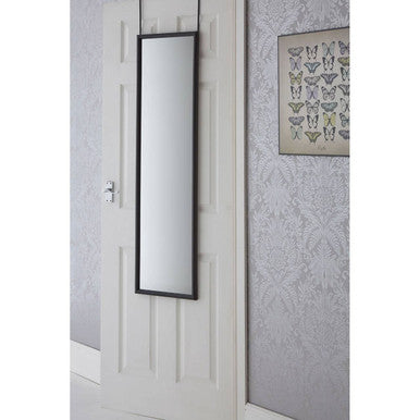 Mize Black Plastic Frame Over Door Mirror