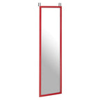 Mize Red Plastic Frame Over Door Mirror
