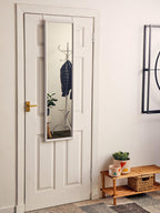 Mize White Plastic Frame Over Door Mirror