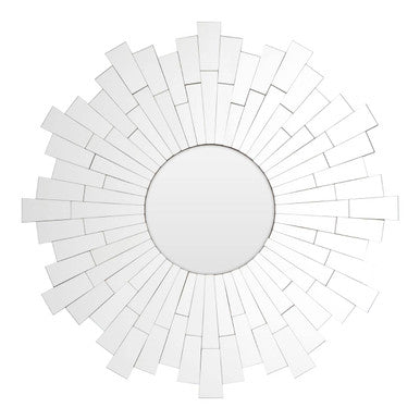 Glitzy Flared Circle Wall Mirror