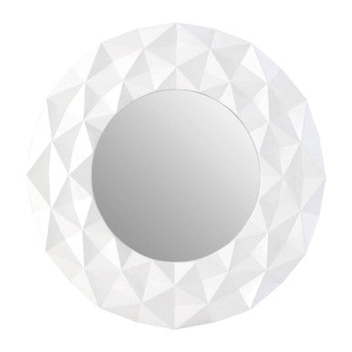 Stockholm White High Gloss 3D Design Wall Mirror
