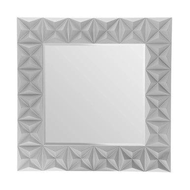 Stockholm 3D Effect Wall Mirror With Grey High Gloss