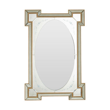 Lulu Antique Finish Rectangular Wall Mirror