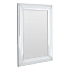 Petillo Thick Silver Frame Rectangular Wall Mirror