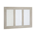 Gail 3 Section Ash Wood Frame Wall Mirror