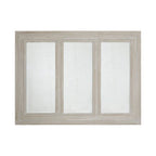 Gail 3 Section Ash Wood Frame Wall Mirror