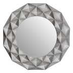 Hexa 3D Effect Light Silver Wall Mirror