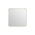 Tia Small Gold Finish Square Wall Mirror