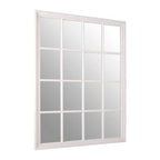Hawthorne White Flat Wood Wall Mirror