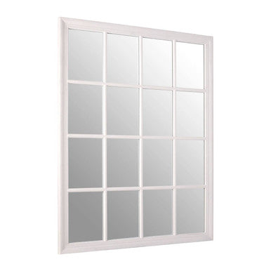 Hawthorne White Flat Wood Wall Mirror