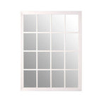 Hawthorne White Flat Wood Wall Mirror