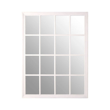 Hawthorne White Flat Wood Wall Mirror