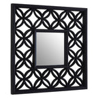 Indus Square Black Lattice Frame Wall Mirror