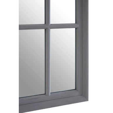 Hawthorne Grey Distressed Window Wall Mirror