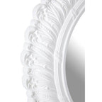 Plume Antique White Small Acanthus Leaf Wall Mirror