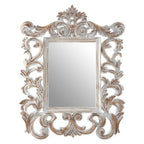 Caracci Antique Grey Fleur De Lis Wall Mirror