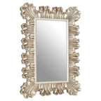 Sinarge Champagne Finish Clamshell Design Wall Mirror